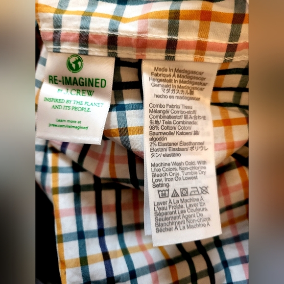 NWT J Crew Men's Flex Washed Plaid Button-Up Shirt Size XL - Picture 6 of 6